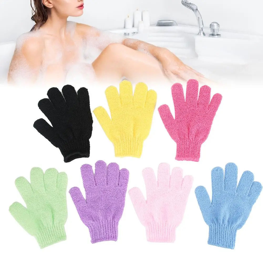 Juego de guantes de baño exfoliantes, 7 piezas, bomba de baño, Spa, masaje y cuidado de la piel