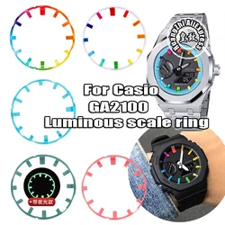 For Casio GA2100 2110 Luminous Hour Marker stainless steel Scale Ring Index Dial Ring DIY Casioak Watch Modification Dial Watch