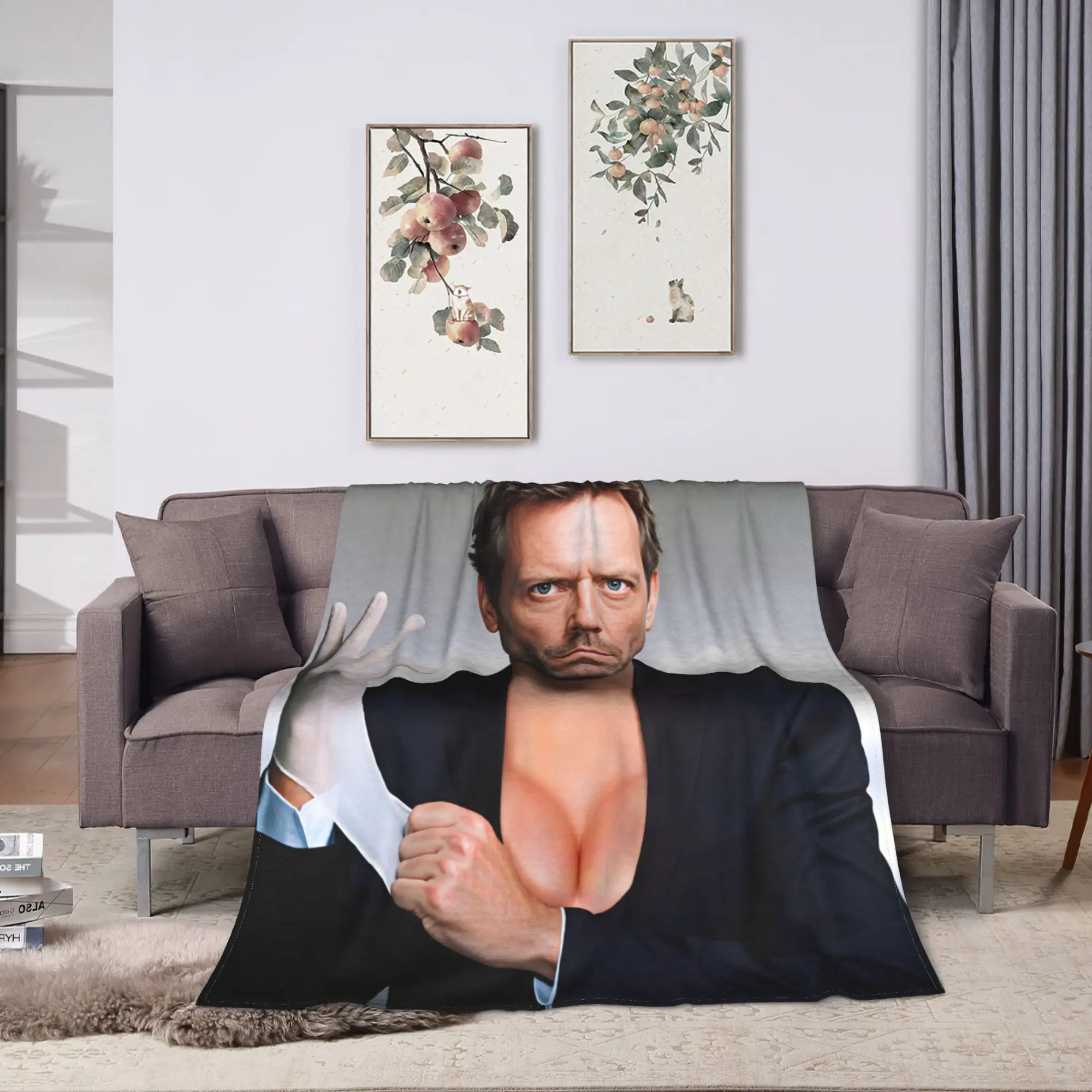 Dr House MD Blanket Quality Warm Soft  Throw Blanket Winter Picnic Home Decor Print Bedspread