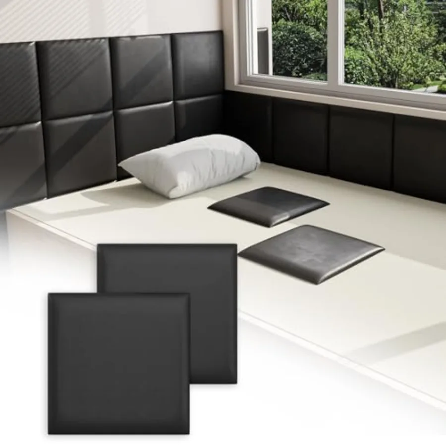 

3D Anti-Collision Wall Padding for,Peel and Stick headboard Panels, Self-Adhesive Headboard Panels for Wall, Bedroom/Livg Room