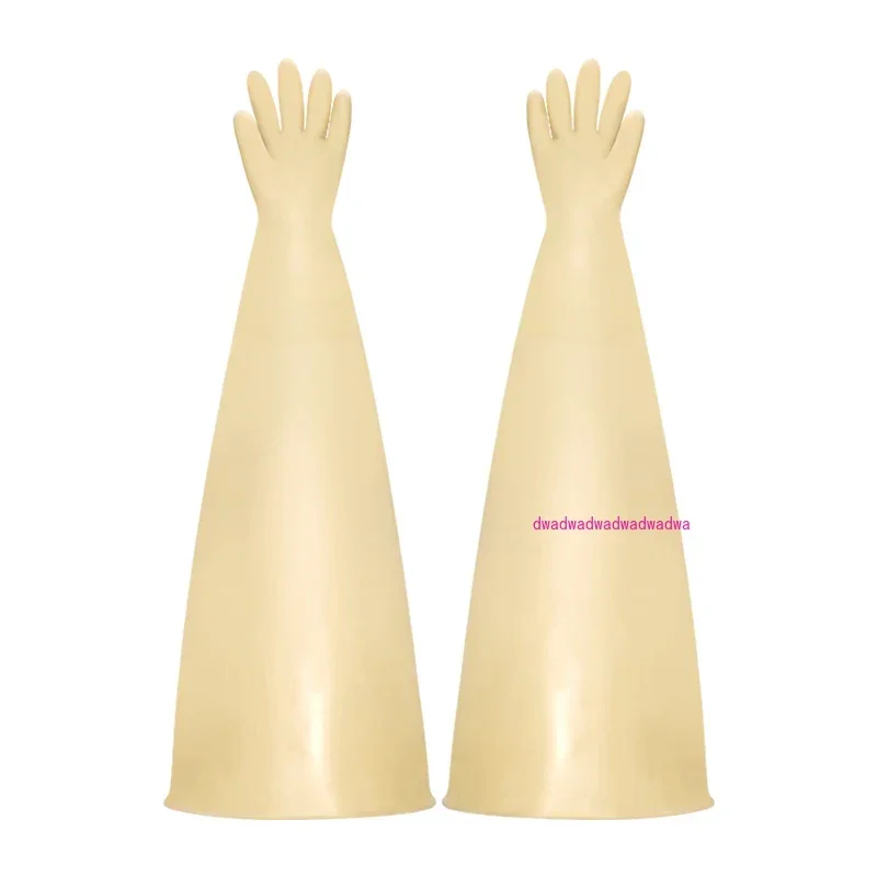 

Extra thick 2MM 1.6mm latex long arm glove box gloves battery factory liquid machine laboratory acid and alkali corrosion