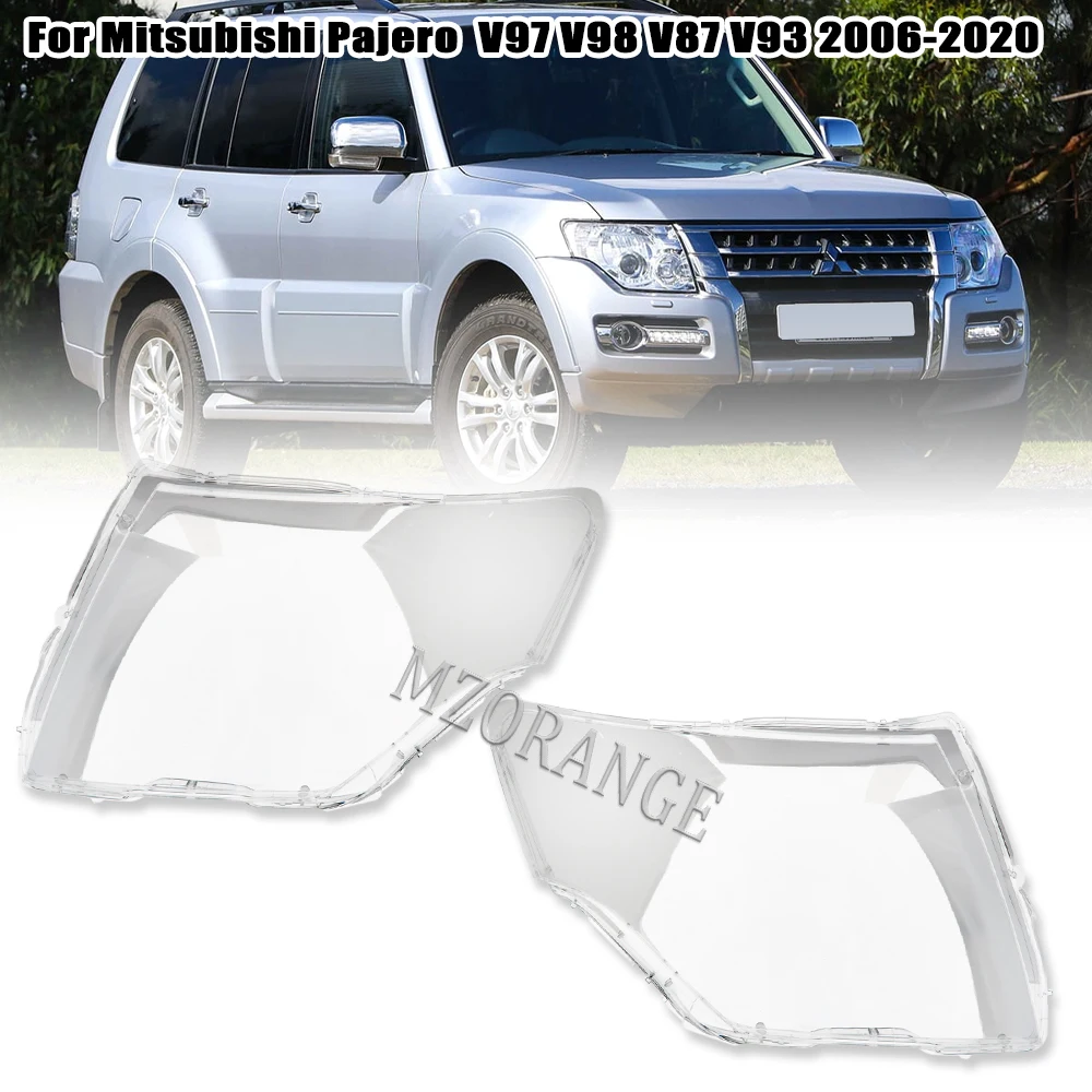 

Headlight Lampshade For Mitsubishi Pajero V87 V93 V97 2007-2018 2019 Cover Lens Lamp Shade Headlamp Shell Transparent Plexiglass