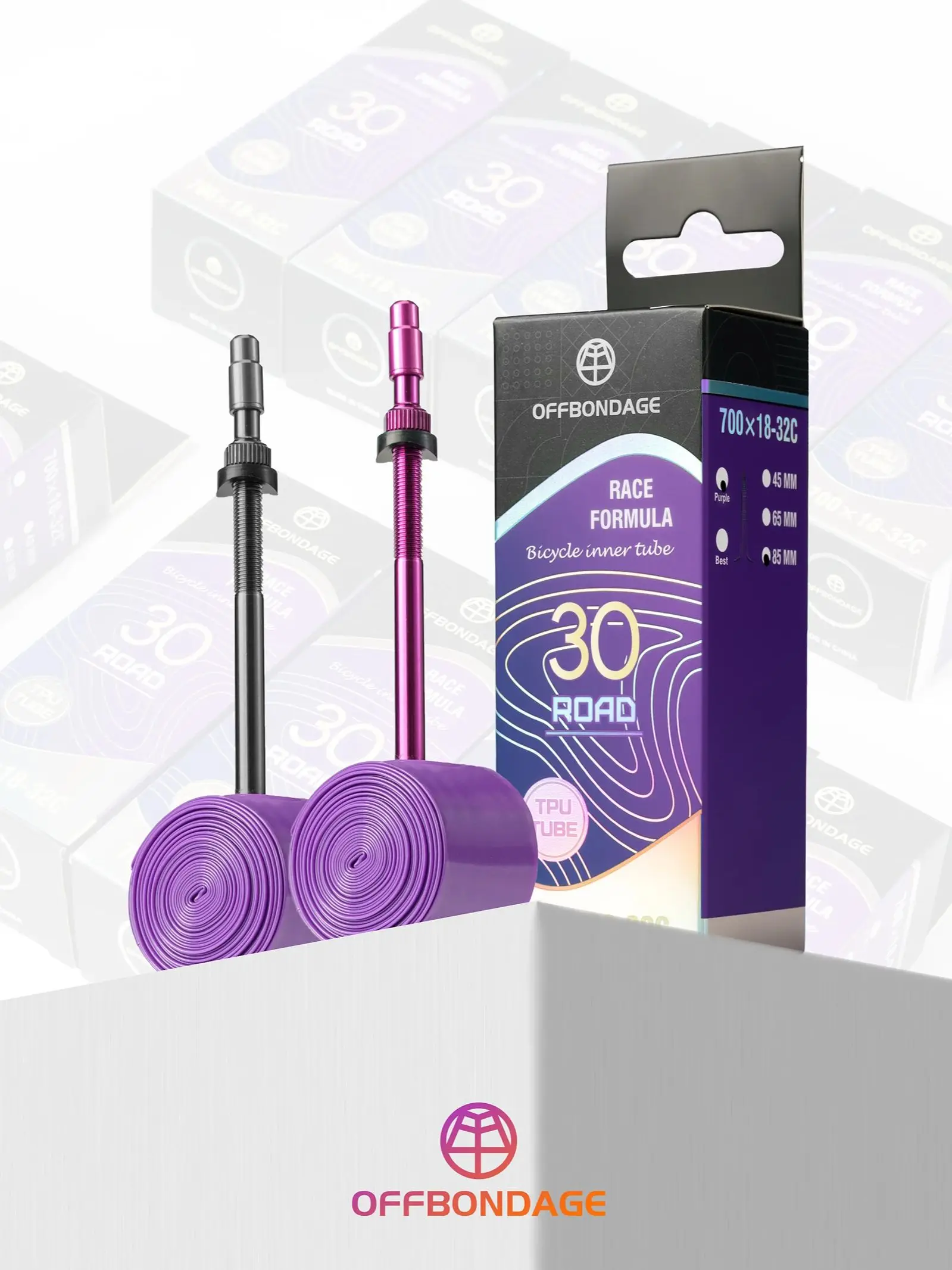 AliExpress NONE OFFBONDAGE Bicycle TPU Inner tube Road Bike Aluminum Alloy Air Valve 700C18C-38C Inner Tube Light Weight Bike Inner Tube