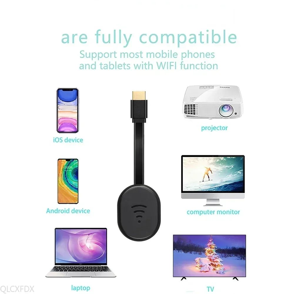 جهاز استقبال للتليفزيون 2.4G/5G HD 1080P شاشة مرآة جهاز عرض لاسلكي واي فاي عرض DLAN دونغل استقبال ليوتيوب لنظام أندرويد iOS لينكس