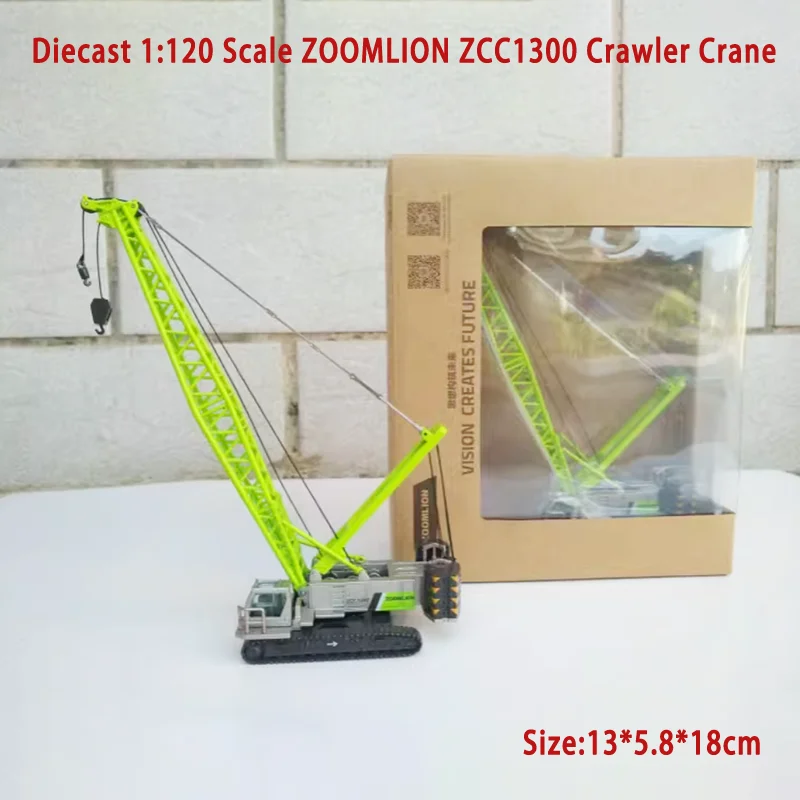 

Diecast 1:120 Scale ZOOMLION ZCC1300 Crawler Crane Alloy Engineering Car Model Collection Decoration Gift Static Display