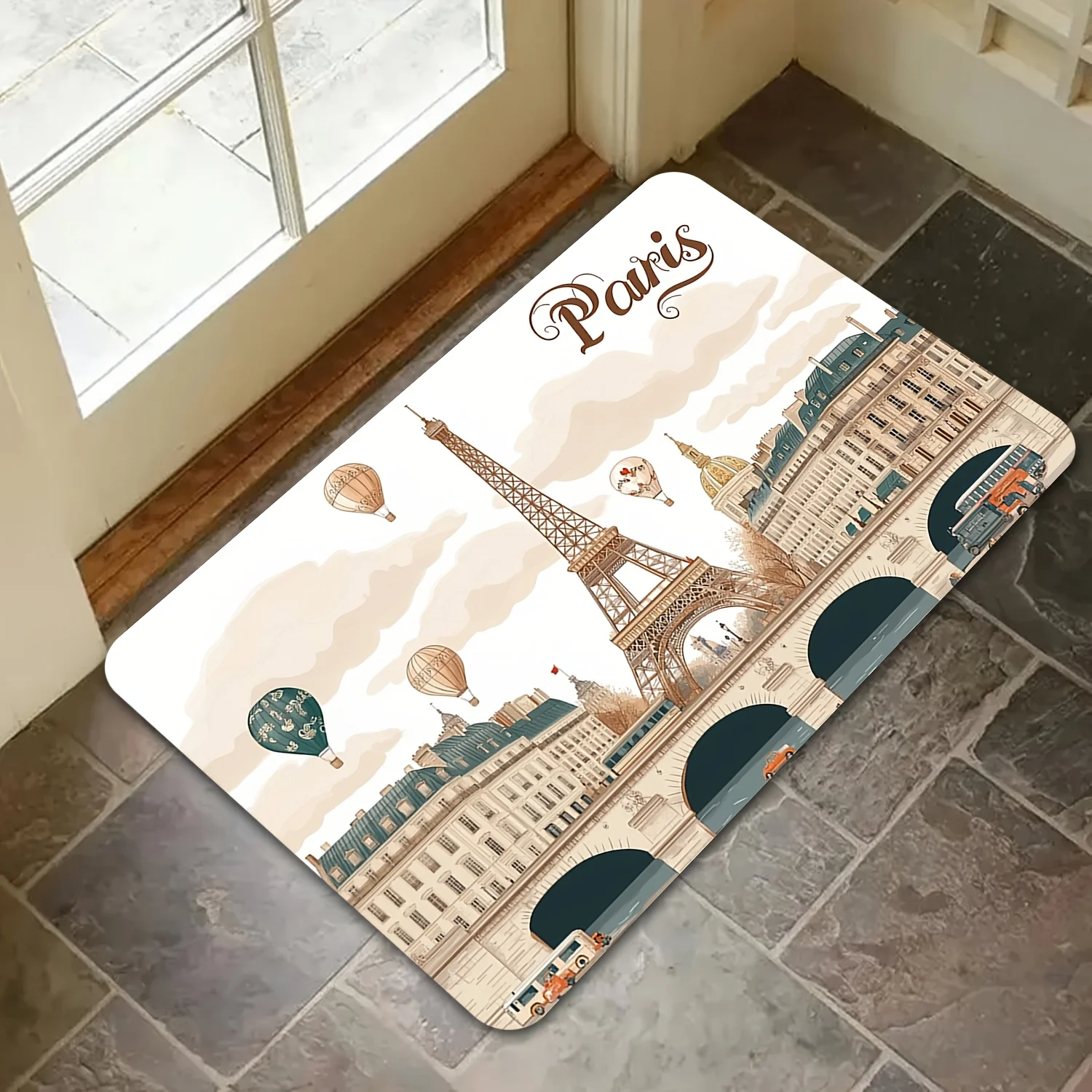 Rustic Wooden Plank Family Quote Doormat  Farmhouse Vintage Wood Grain Letter Print Decorative Bathroom Kitchen Indoor Floor Mat