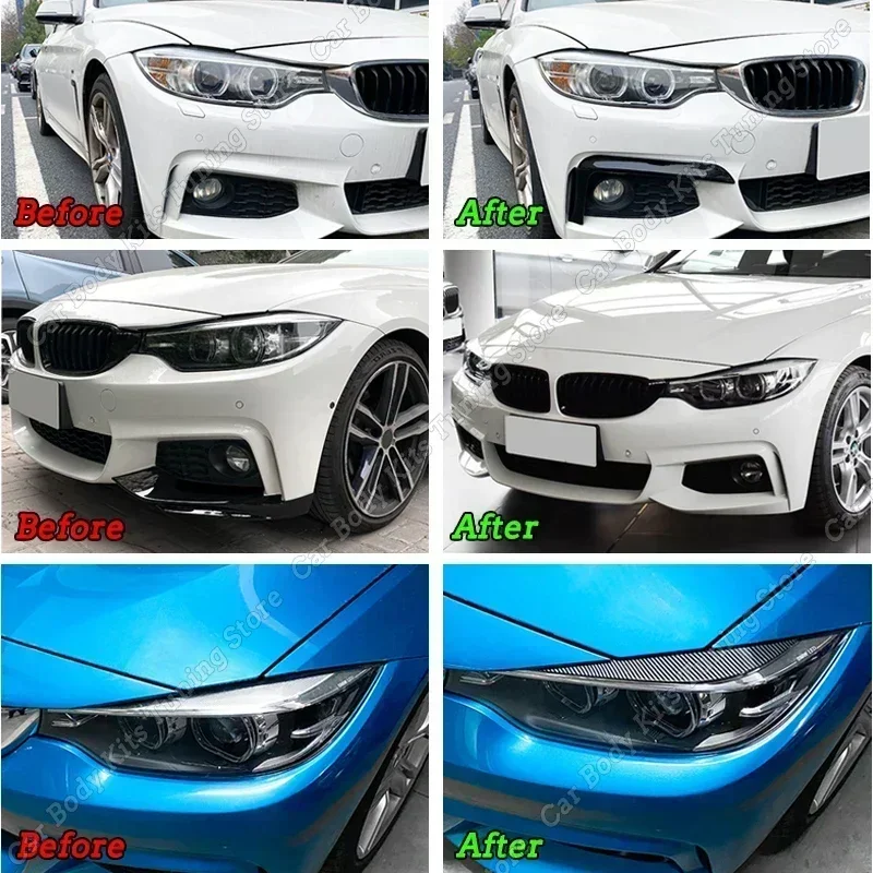 MP Style Front Bumper Lip Splitter Spoiler For BMW F32 F33 F36 420i 428i 435i 440i M-Sport 2014-2020 Diffuser Body Kits Tuning