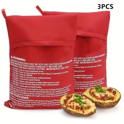 Suministros de cocina Bolsa de patatas para microondas Bolsa de patatas al horno Bolsa roja para cocinar en solo 4 minutos Bolsa de cocina Bolsas de patatas Herramientas de cocina