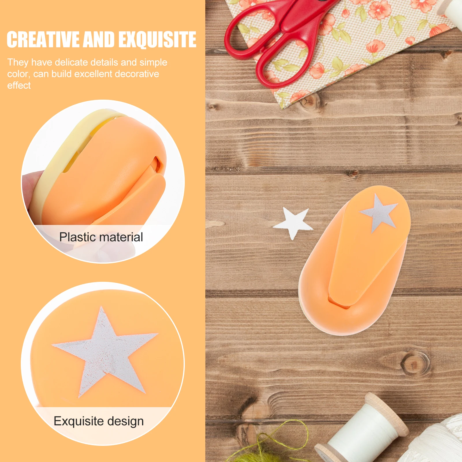 

Embossing Device Handmade Punch Paper Punchers for DIY Crafts Artworks Scrapbook Cute Hole Punch Lightweight Portable