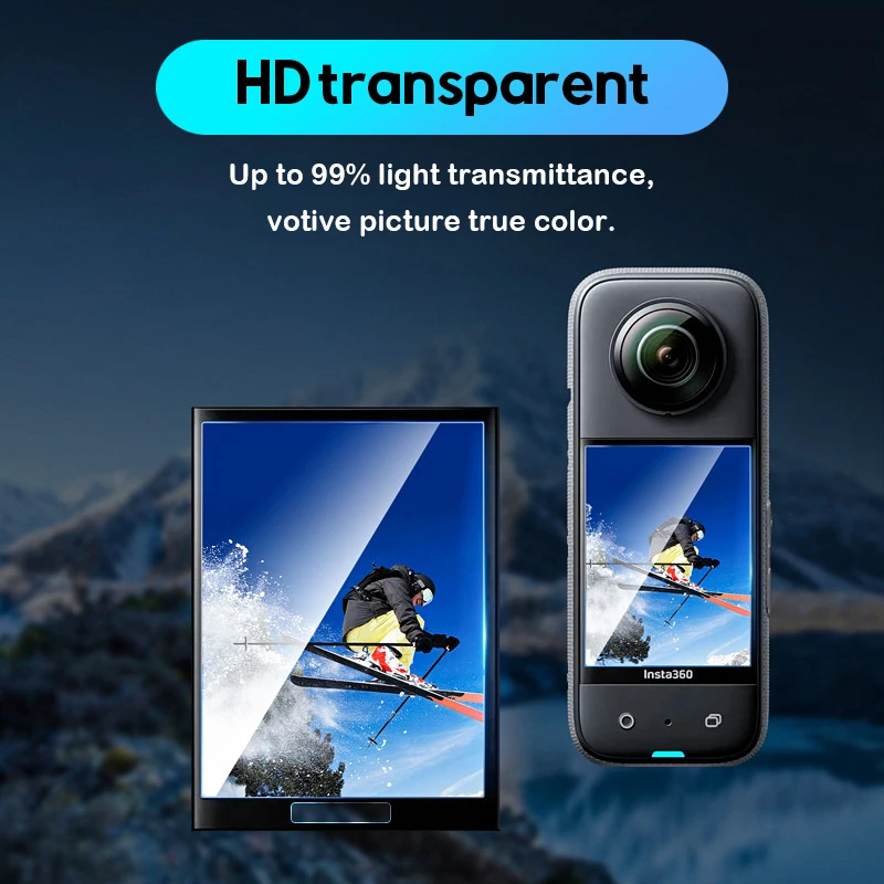 for Insta360 X3 Tempered Glass Film 3D Curved Screen and Lens Protector Anti-scratch HD Insta360 Action Camera Accessories