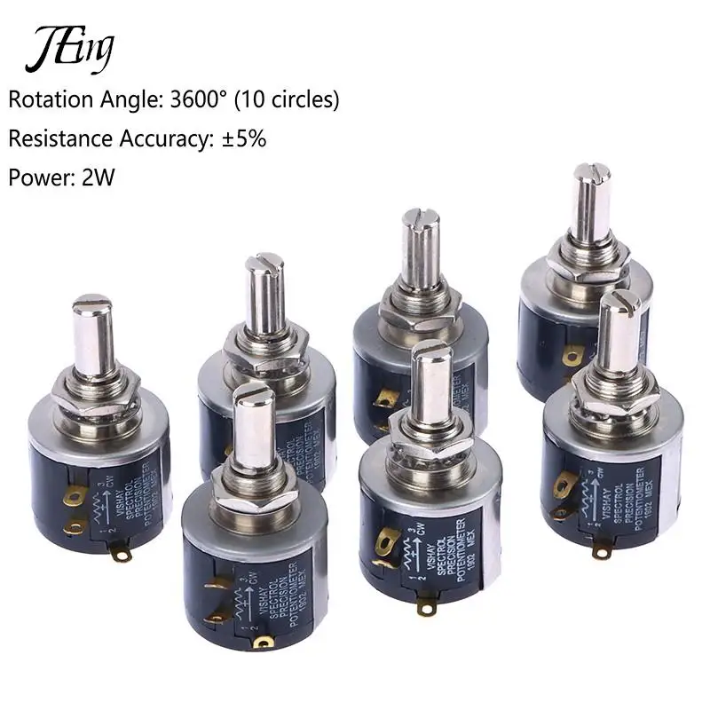 

1pc 534-1-1 Spectorl Precision Coil Wire Wound Potentiometer 534 2w 100R 200R 500R 1K 2K 5K 10K 20K 50K 100k