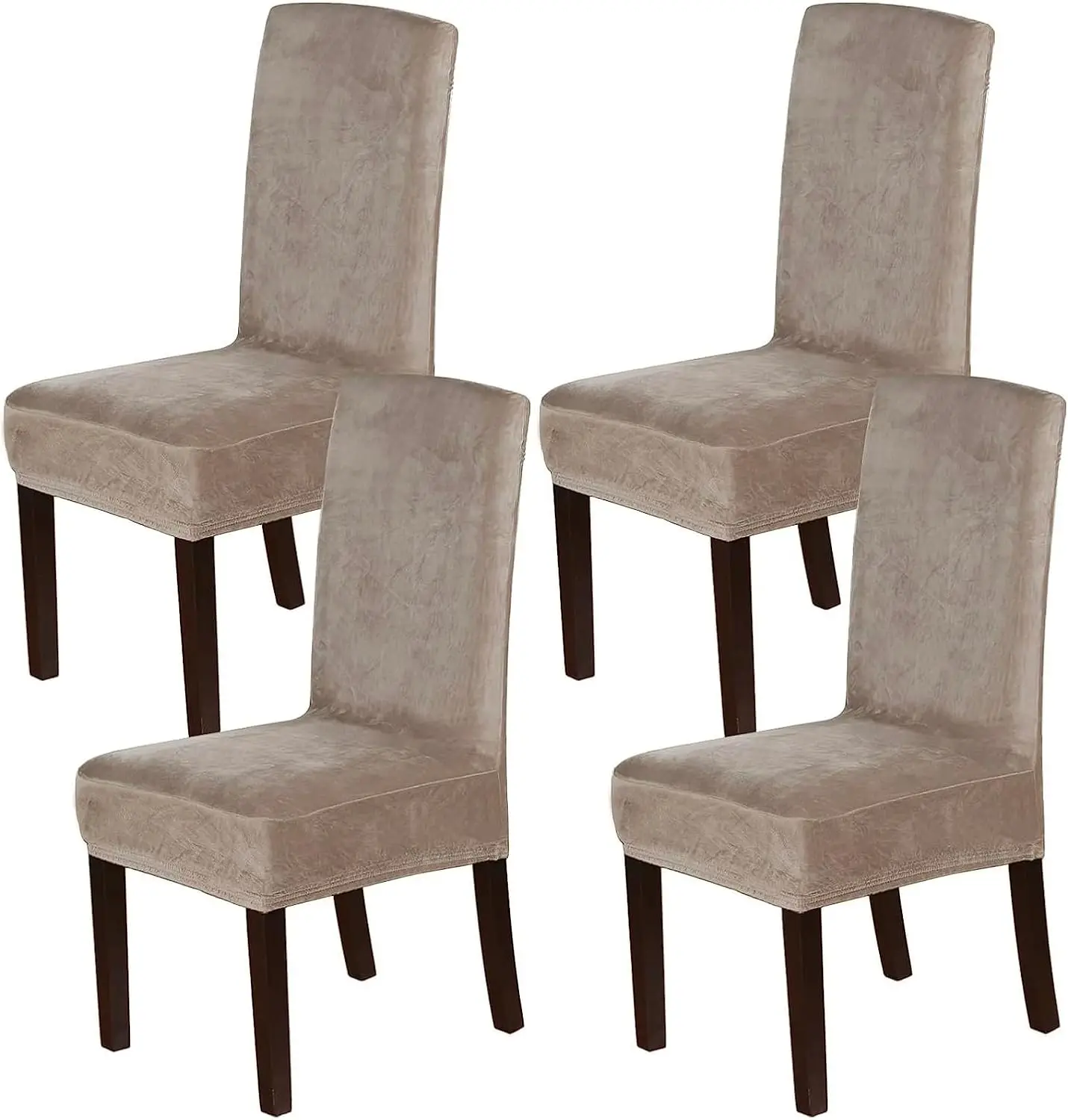 

Dining Chair Covers Stretch For Dining Room Set Of 4 Parson Chair Slipcovers Protectors, Soft Thi Solid Velvet Fabric Washable,