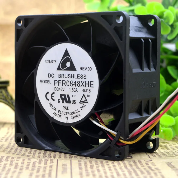 

ORIGINAL 8038 PFR0848XHE DC48V 1.50A 4WIRES 8CM FAN