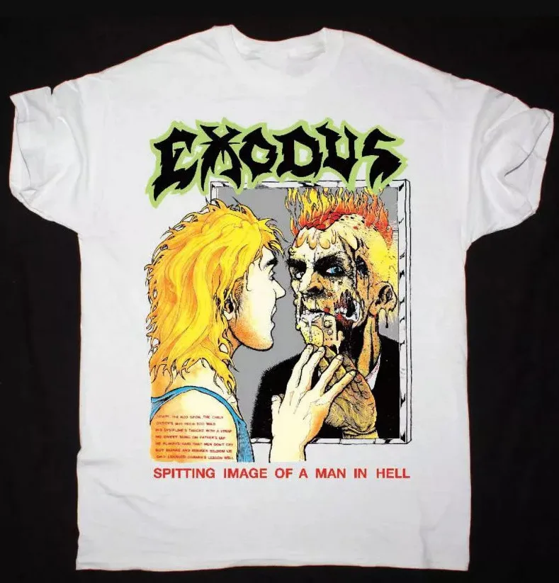 تي شيرت Exodus Spitting صورة رجل في الجحيم، مقاس S-5XL
