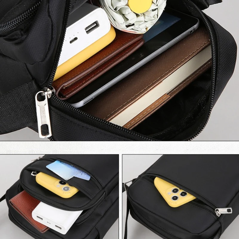 Men's casual crossbody bag, large capacity waterproof high-quality shoulder bag, suitable for outdoor sports and travel image 4