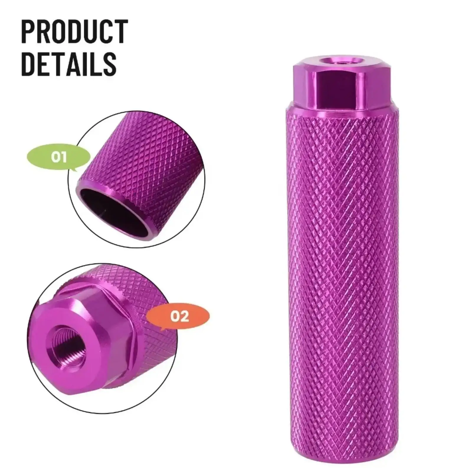 DOMEN Fahrradrasten Aluminiumlegierung Anti Skid Blei Fuß BMX Fahrrad Rest Stunts Peg Für Fit 3/8'' Achse Fußstütze-Hebel Fahrradzubehör – Detail 2