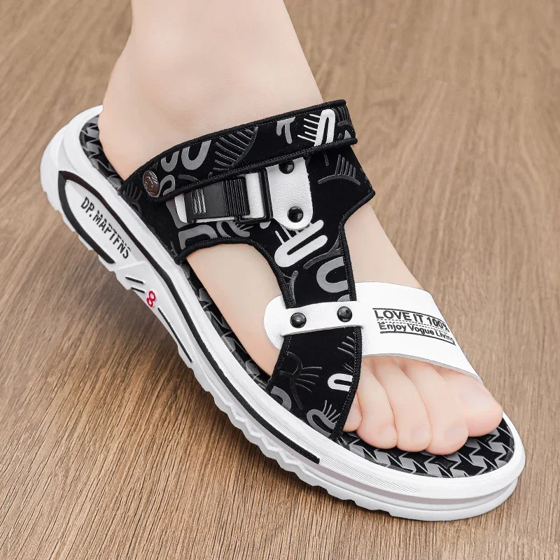 

Мужские модные летние тапочки, износостойкие пляжные спортивные повседневные тапочки для вождения, пляжные спортивные повседневные тапочки для вождения