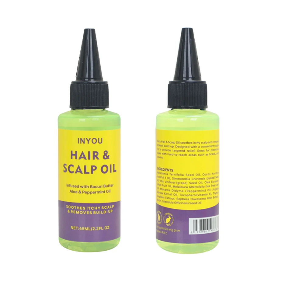 65ML olejku do włosów na skórę głowy do warkoczy ochronne fryzury łagodzą łuszczącą się i łuszczącą się skórę głowy, zapobiegając wypadaniu włosów lub przerzedzaniu