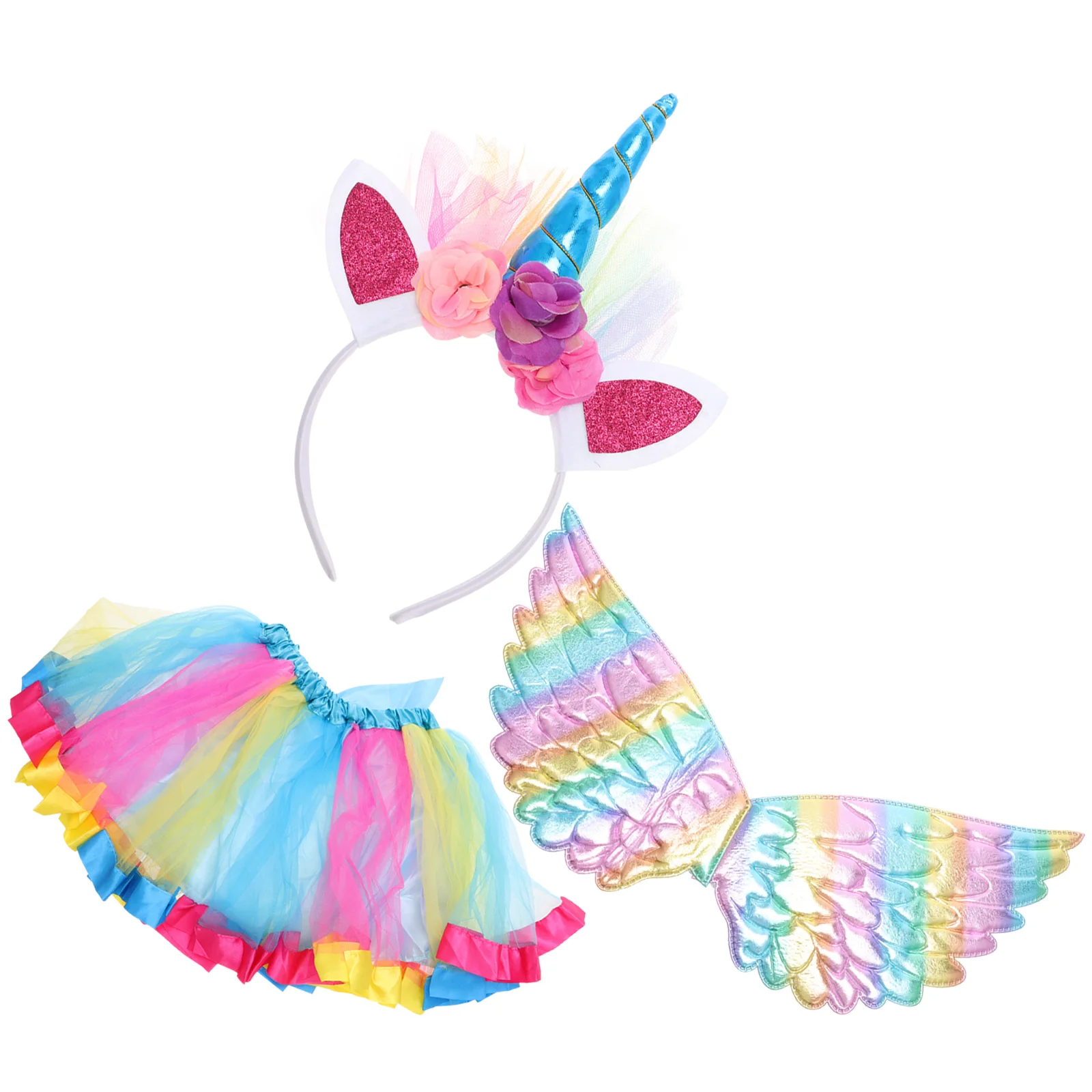 

1 комплект, платье для девочек, платье-пачка с единорогом, аксессуары для косплея для выступлений для девочек, реквизит для фотосессии