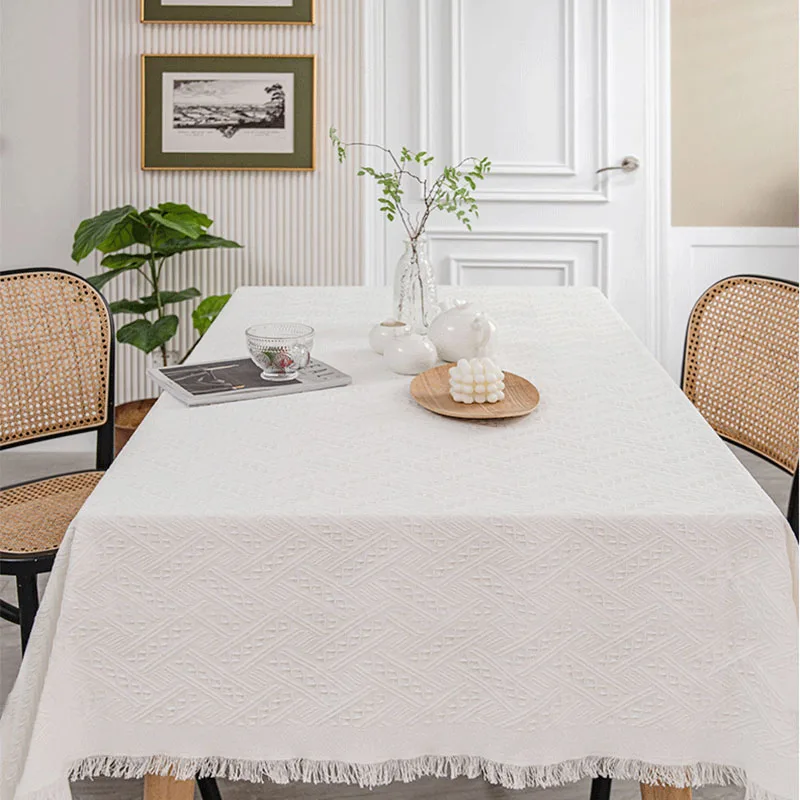 

Retro Knitted Square Tablecloth High-End Light Luxury French Style Net Red Ins Wind Lace Coffee Table Cover