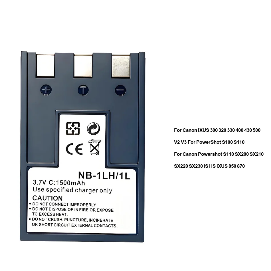Аккумулятор 1250-1600 мАч NB-5L NB-1LH NB-1L для Canon Powershot Ixus 300 320 330 800 850 870 S110 S200 S230 S300 SX200 SX210 SX220