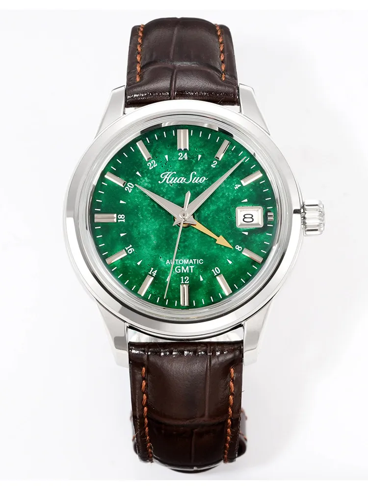 5WWWW Green Treasure Sand Blue Treasure Sand Large Lacquer Craft Dial Automatic Mechanical Movement GMT Premium Men's Watch