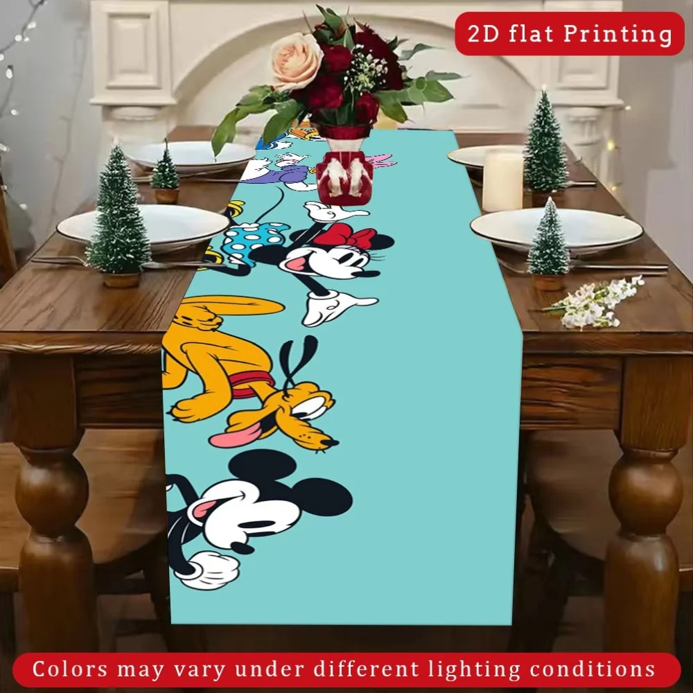 

Цельная дорожка для стола Disney с Микки Маусом — с дизайном Микки и Минни, идеально подходящая для украшения дома и вечеринки