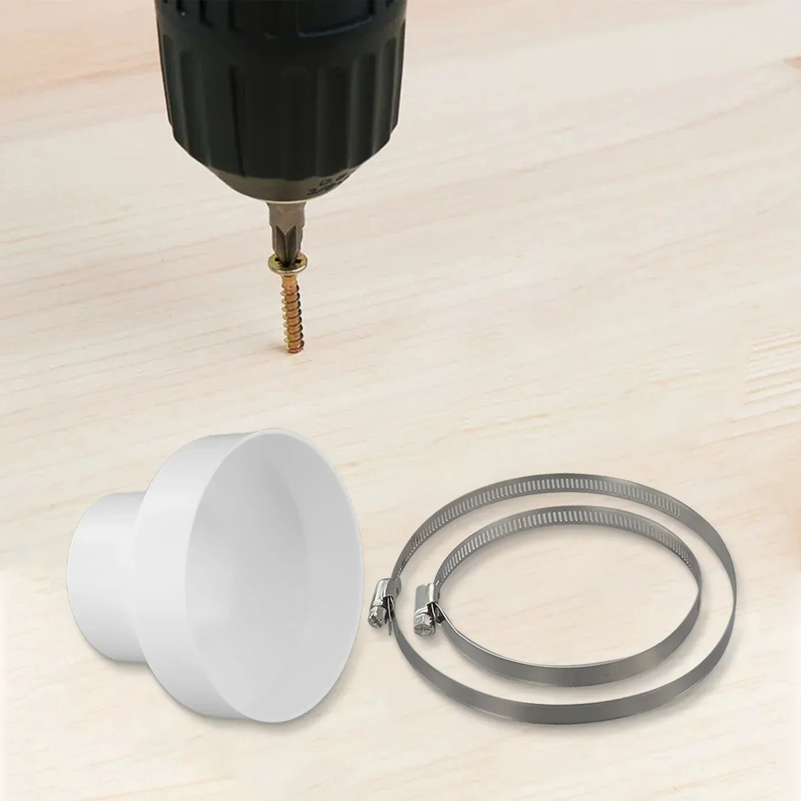 Round Ducting Reducer Pipe Connect Joint 150mm To 100mm With Stainless Hose Clip Exhaust Duct Reducing Joint Pipe Fittings