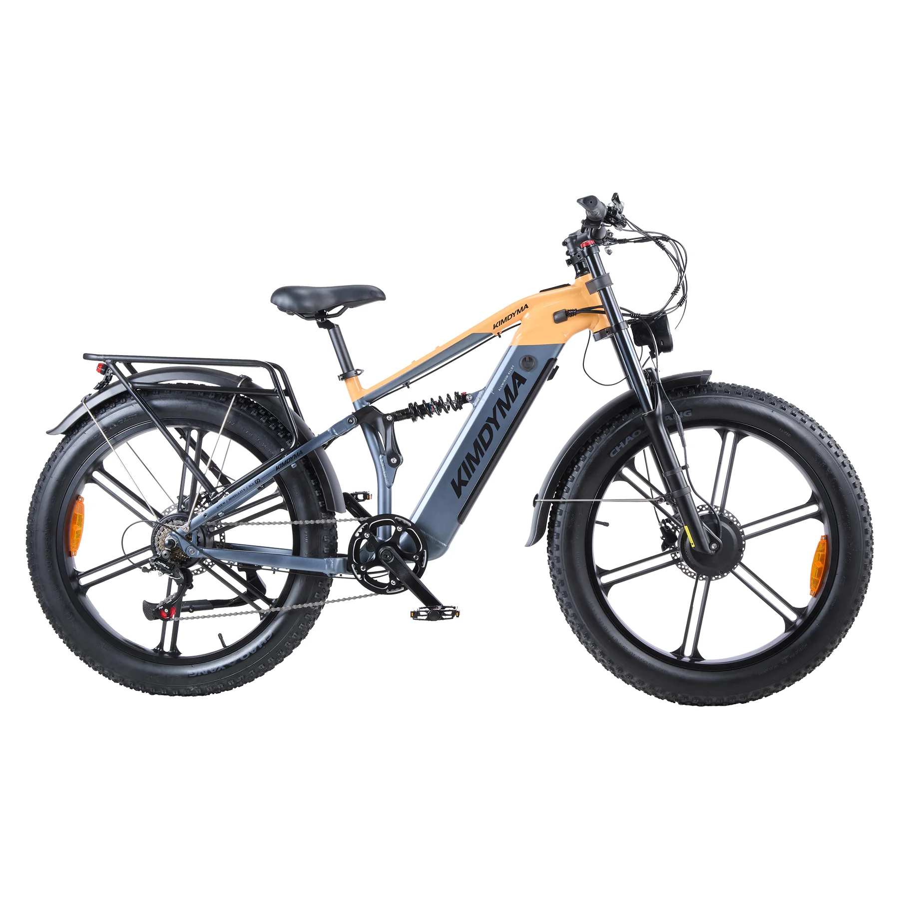 AliExpress NONE KIMDYMA K03 Adult Electric Bike, Aluminum Full Suspension, 26"*4.0 Fat Tire E-Bike with 48V20AH Battery, Headlight, Horn and Cruise Control