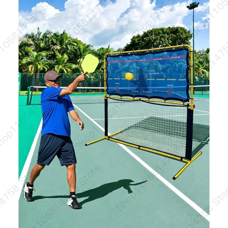 2-in-1 pickleball training rebound rebound net foldable block dual-purpose very stable