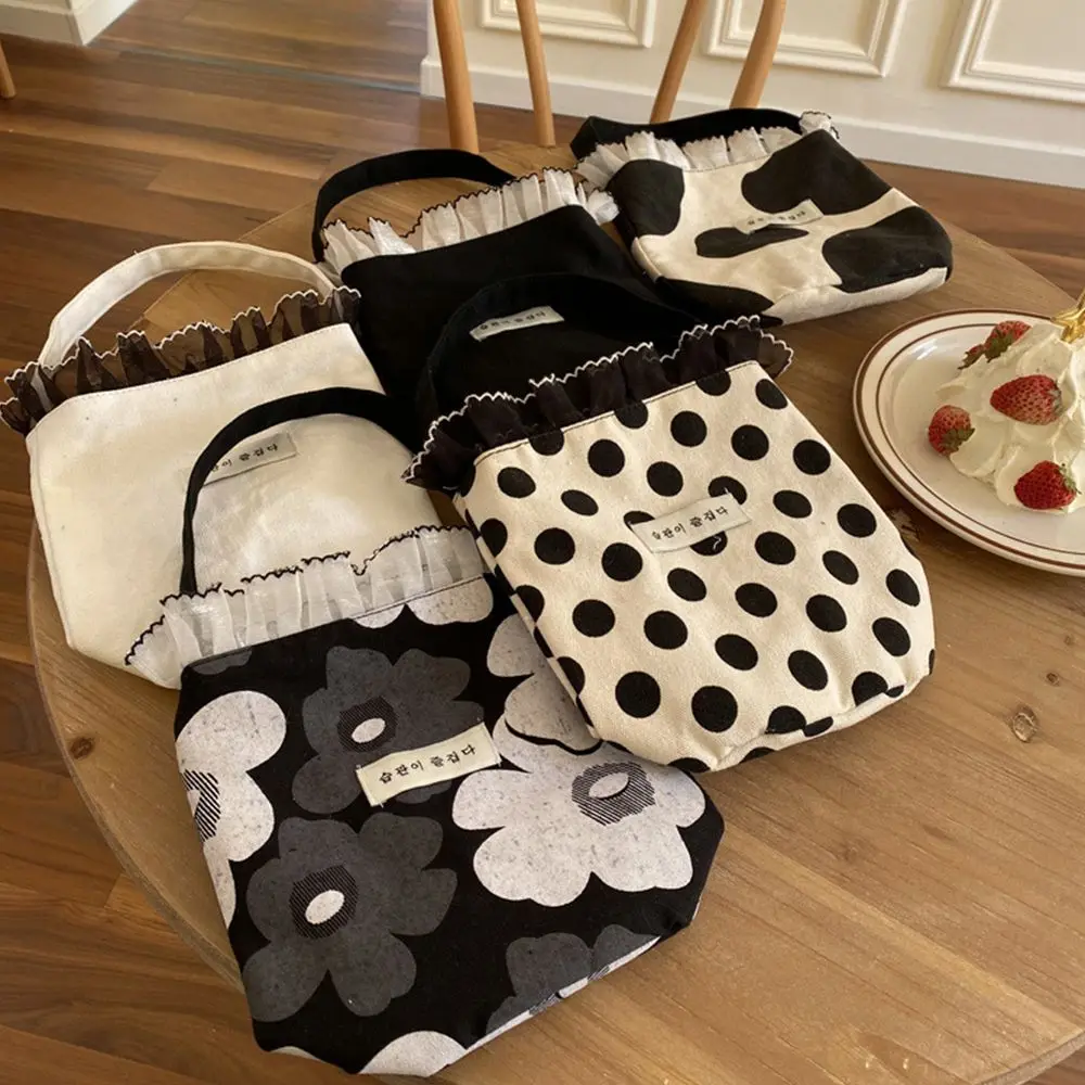 

Bag Milk Tea Bags Temperament Bucket Bags Beach Bag Lunch Bags Korean Style Canvas Bags Women Handbags Spring Day Picnic Bags