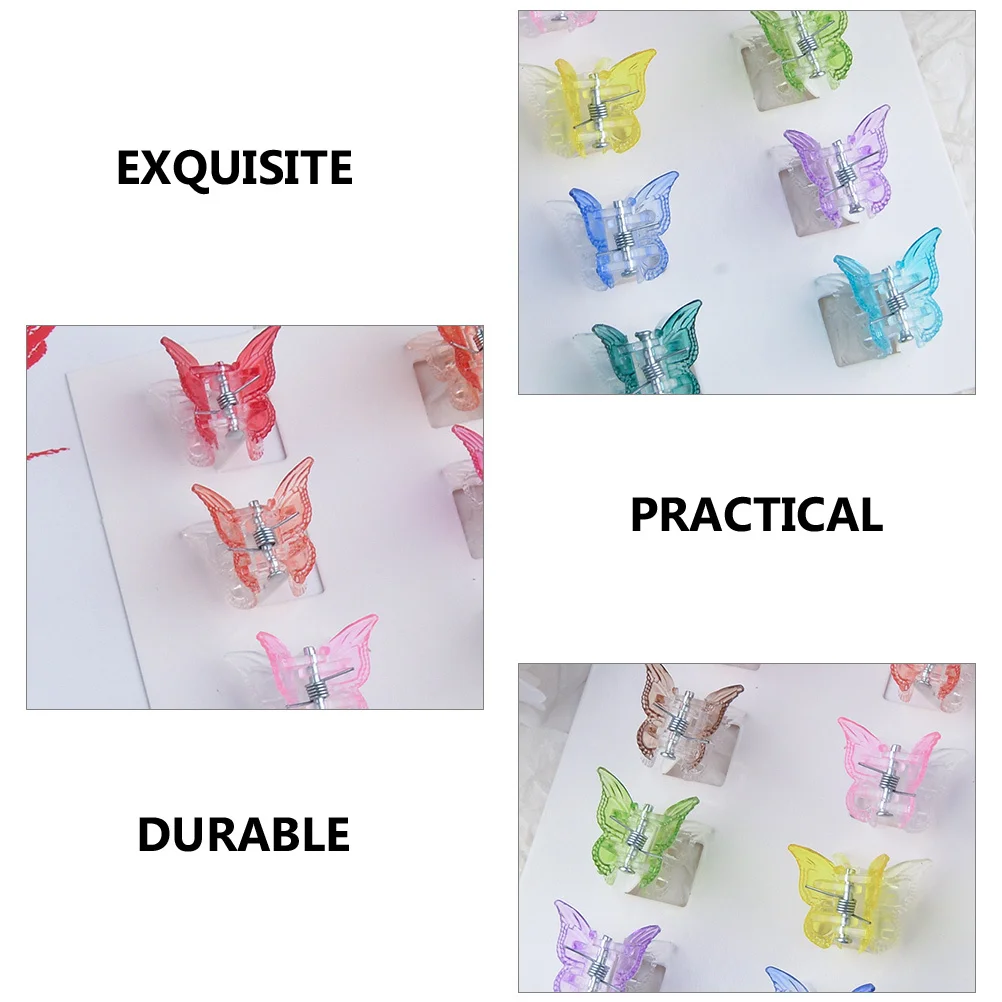

50pcs Butterfly Clips Mini Clips Small Hair Claw For Girls Styling Tool Kids Hair Claw Accessories Durable Elegant Design