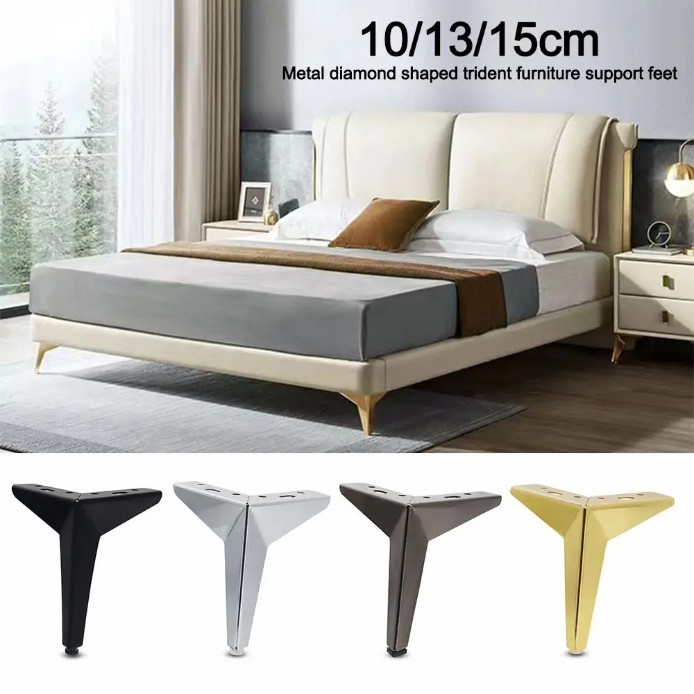 Metal Furniture Legs Replacement Triangle Nightstand Storage Box Leg Anti Scratch Wear-resistant Cupboard Sofa Chair Feet