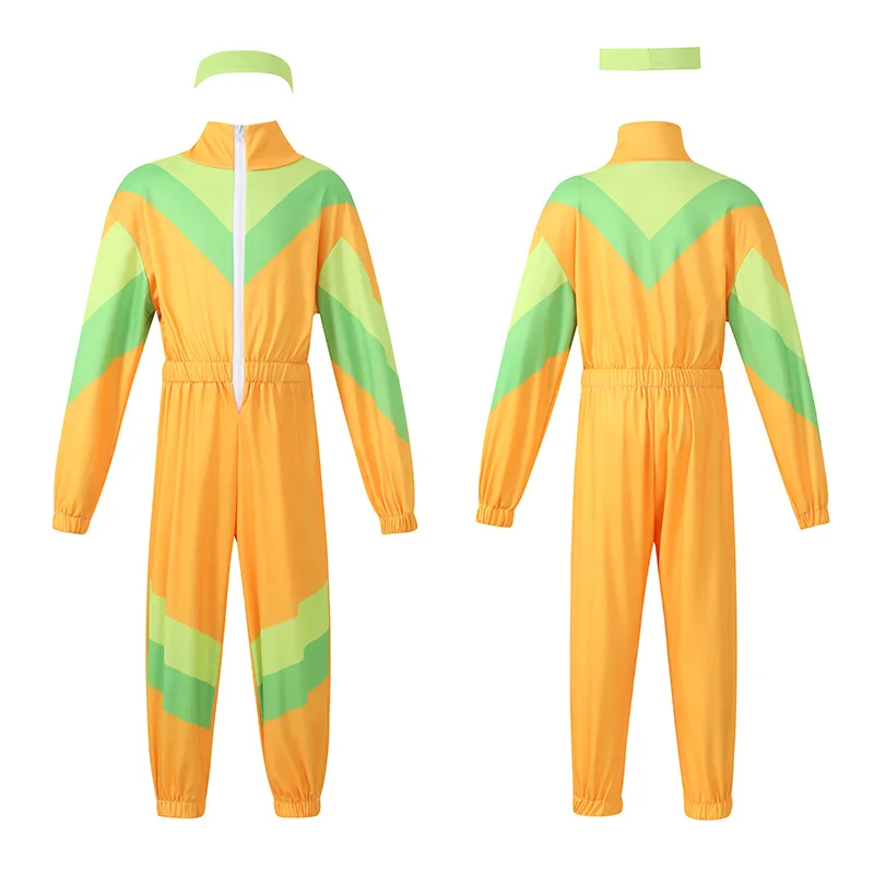 Meisjesjongen Halloween Hiphop Retro Trainingspak Jaren 80 Jaren 70 Discokostuums