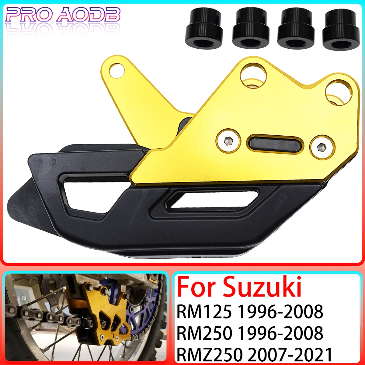 

For Suzuki RM125 RM250 RMZ250 RMZ450 RMX450Z DRZ250 DRZ400 DRZ400E DRZ400S DRZSM Motorcycle CNC Chain Guide Guard 1996-2022