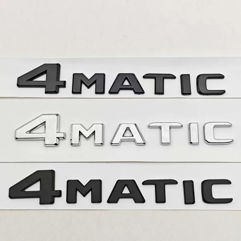 Emblemas Laterales para Guardabarros y Maletero Trasero para Mercedes Benz 4MATIC, Calcomanías de ABS con Logotipo 4MATIC, Accesorios de Decoración para Auto