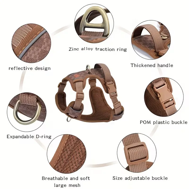 Macaron Pet HARNESS Small and Medium-sized Dog Explosion-proof Charging Dog Walking Rope Traction Rope Supplies Prevent Slipping