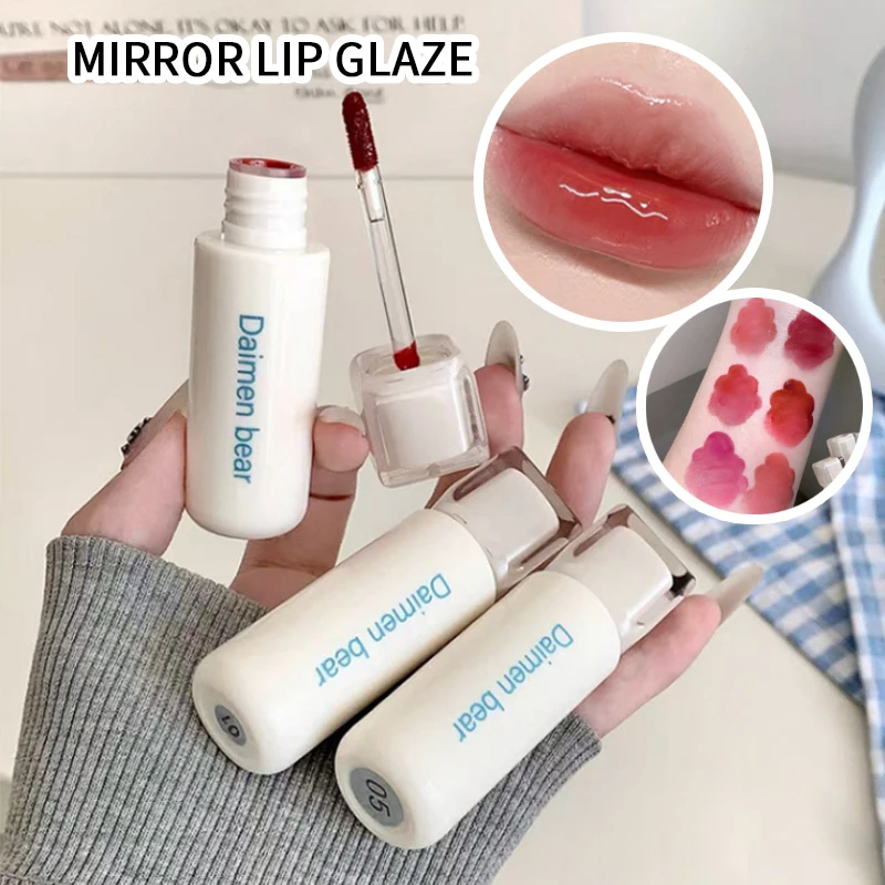 DaiMenBear Blue Oxygen Mirror Lip Gloss pseudo-natürliche Aufhellung für Mädchen im Herbst und Winter