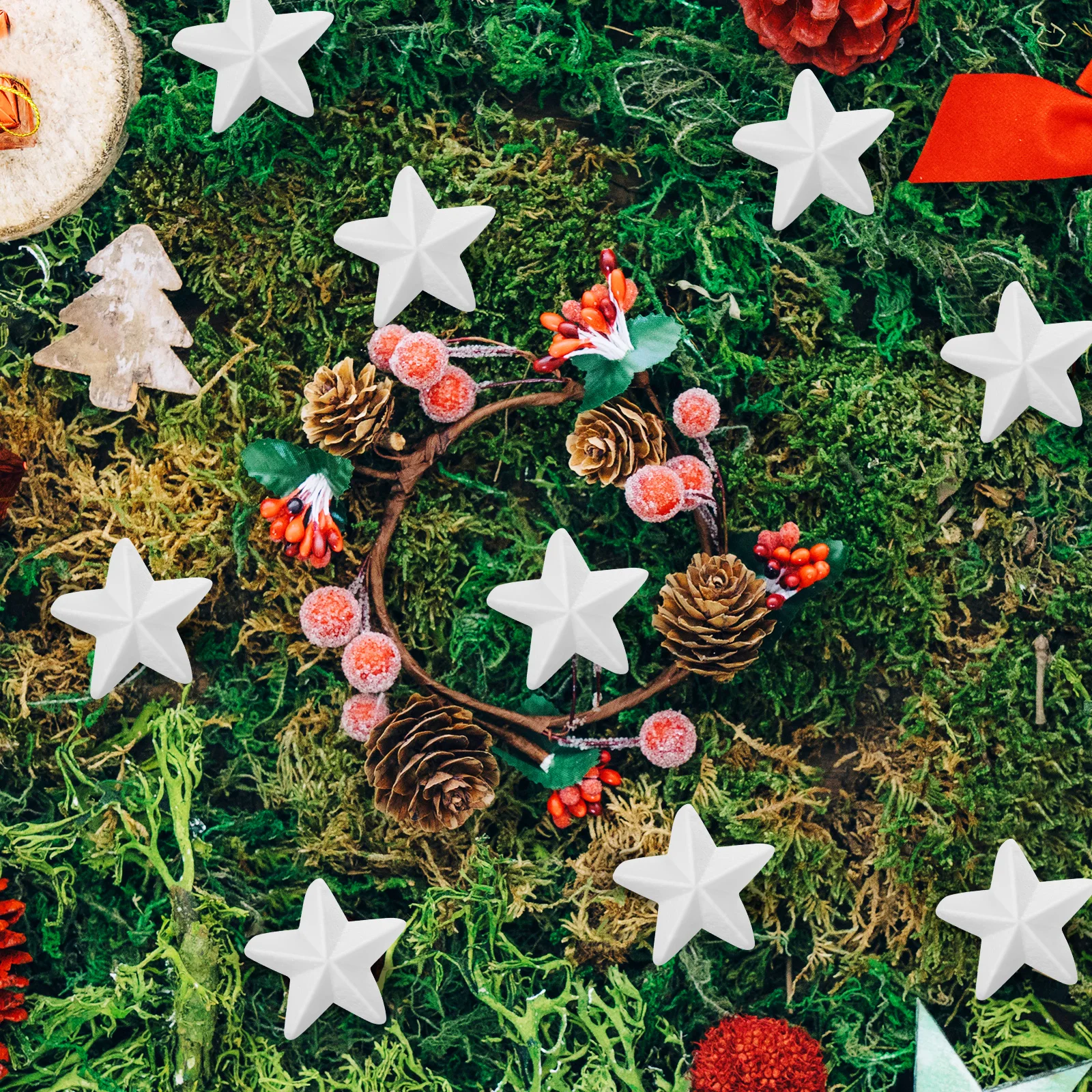

30 Pcs Star Decorations Foam Material DIY Craft Projects Christmas Tree naments Kids H made Party Accessories Ball Decor