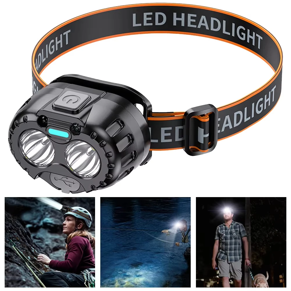 IPX4 Waterproof Emergency Powerful LED Head Lamp 250LM 500mAh XPE LED Headlamp for Outdoor Fishing Camping Hiking