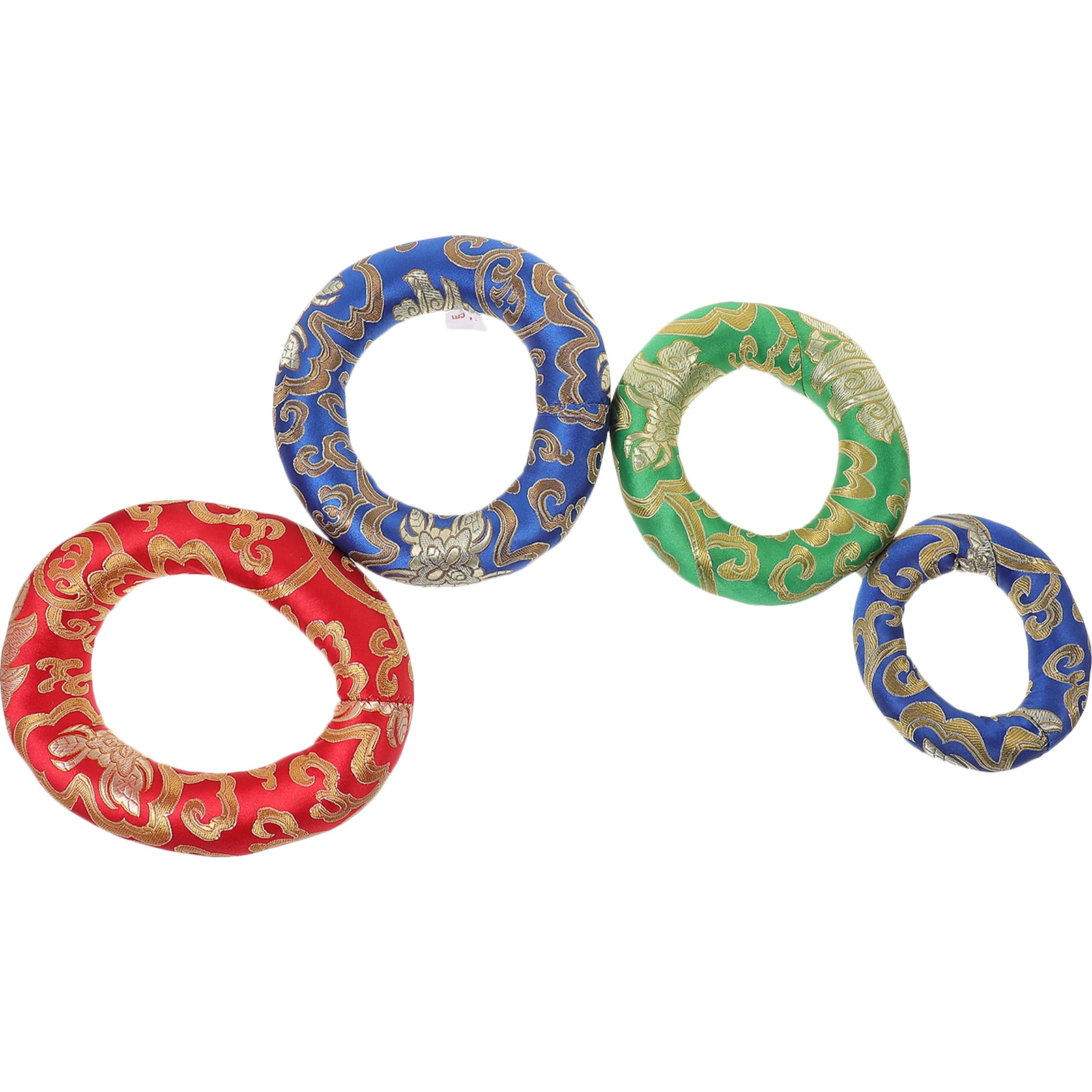 

4PCS Singing Bowl Cushion 10-16cm Random Color Soft Mat Supply Sound Pad Meditation Musical Instruments Parts