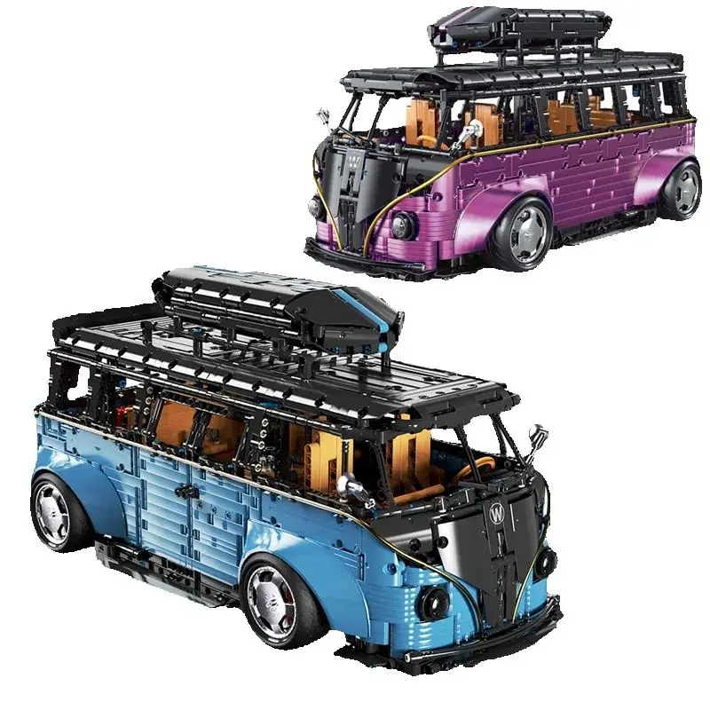 3299pcs MOC 기술 MVP 자동차 도시 버스 RC 캠핑카 밴 빌딩 블록 벽돌 모델 DIY 장난감 어린이 크리스마스 선물 세트