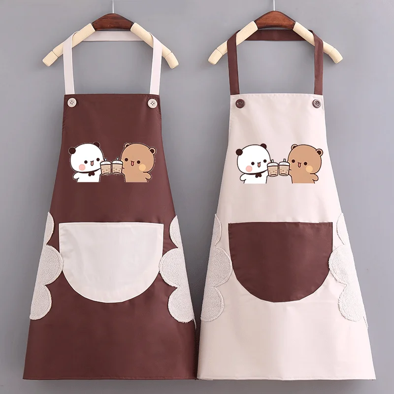 Panda Bubu Dudu Apron Kitchen Tools Men Women Oil-Proof Waterproof Waist Fashion Coffee Overalls Apron Kitchen Accessories