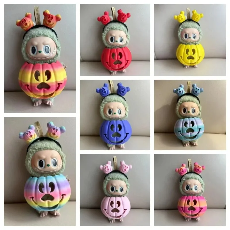 Clothes for Labubu Halloween Gradient Colorful Pumpkin Outfit Set for 1.0 3.0 Generation Figure Collectible Decor Labubu Cosplay