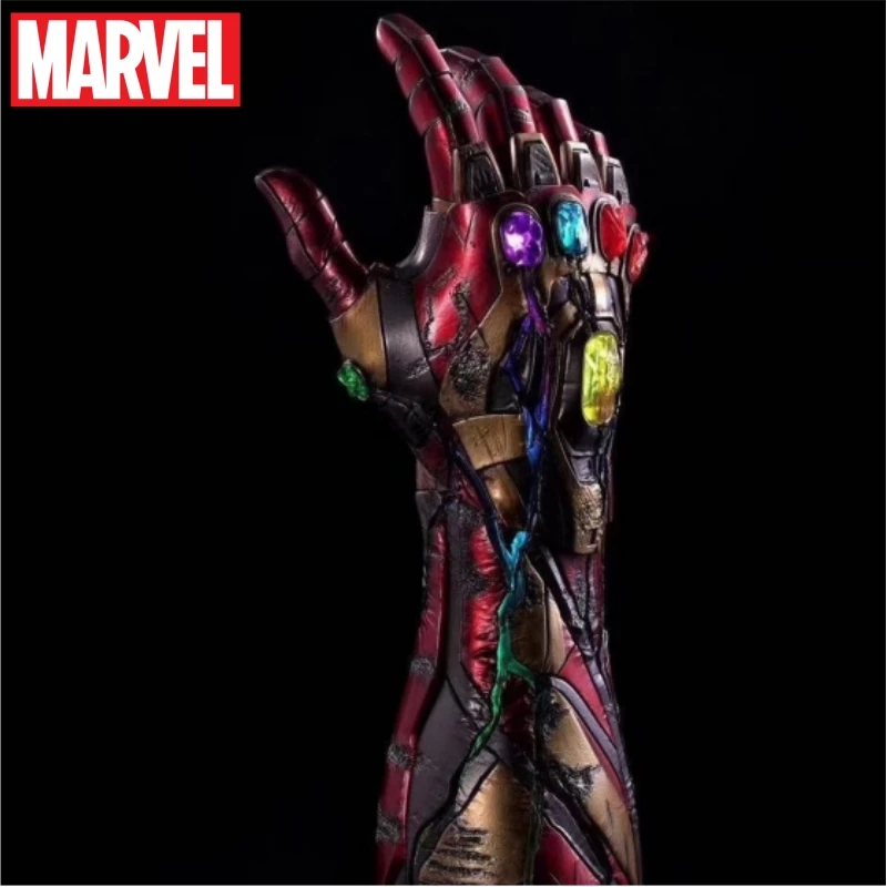 Marvel The Avengers Mk85 Iron Man 62cm Infinity Gauntlet Anime Figures Model Luminous Version Collect Ornaments Kids Xmas Gifts