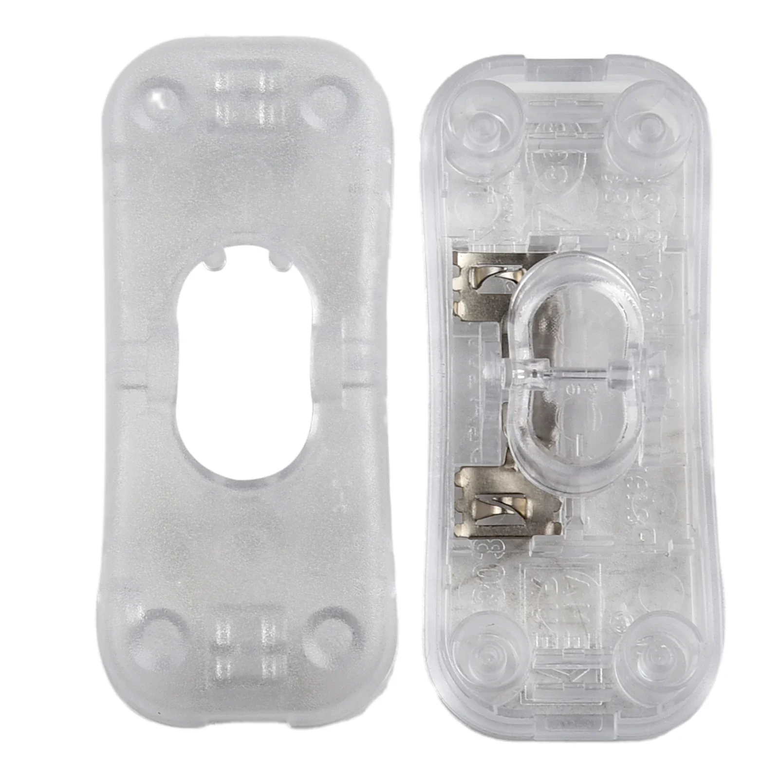 Rocker Switch In Line Switch Cord Cable ON OFF Plastic 250V Table Side Lamp Bedside Lamp Switch Transparent White