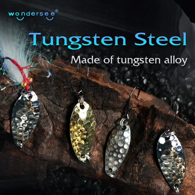 Tungsten Spoon Artificial Bass Metal Spinner Jig 1.8g 2.5g 3.5g 5.3g Lure For Trout Chub Perch Salmon Wobbler Willow Leaf Blade