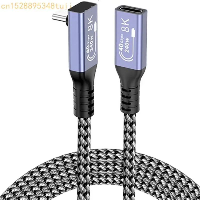 Y4QF USB C 4 Cavo USB C ESTENSIONE Cavo Cavo da maschio a femmina Supporto 240W Video 4K Video per telefono per telefoni16/15