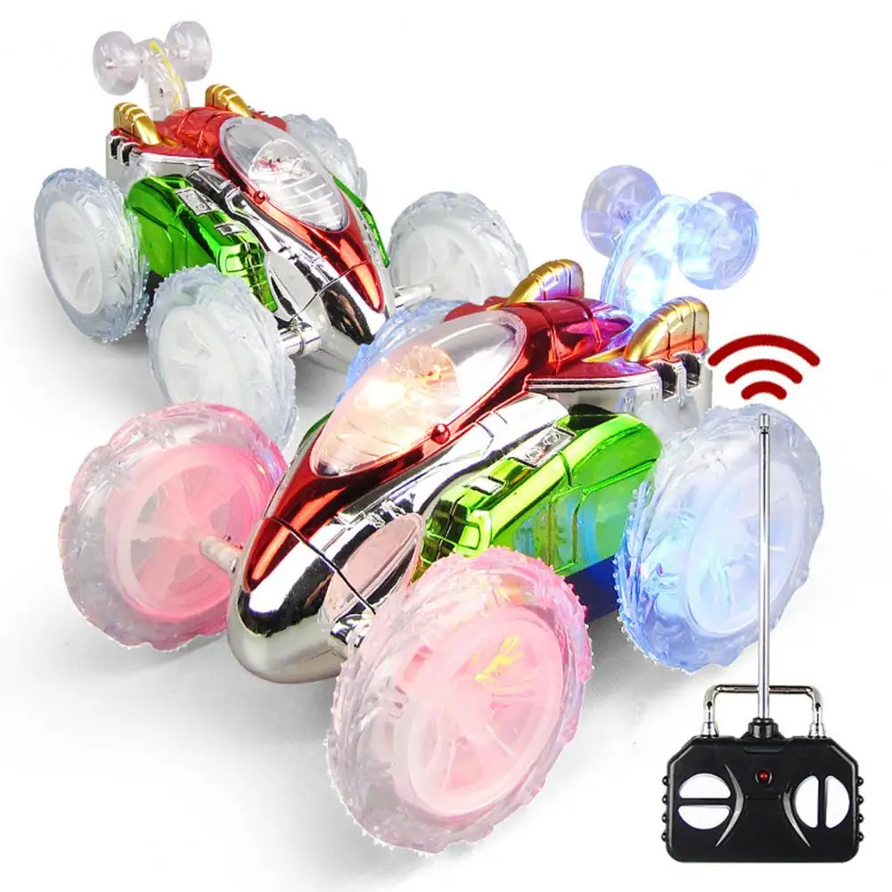 RC Stunt Car with Colorful Lights Flip Stunt Tumbling Crawler Car Toy Remote Control Car Electric RC Stunt Car Birthday Gift