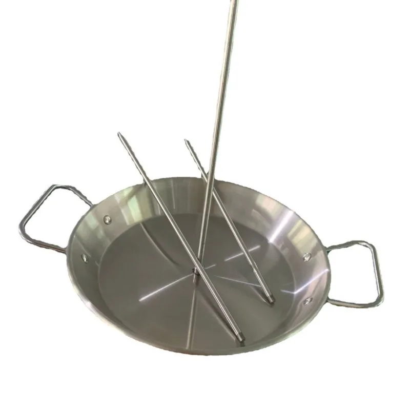 Stainless Steel Grill Plate with Vertical Screws, 3 Removable Metal Parts, BBQ Accessories
